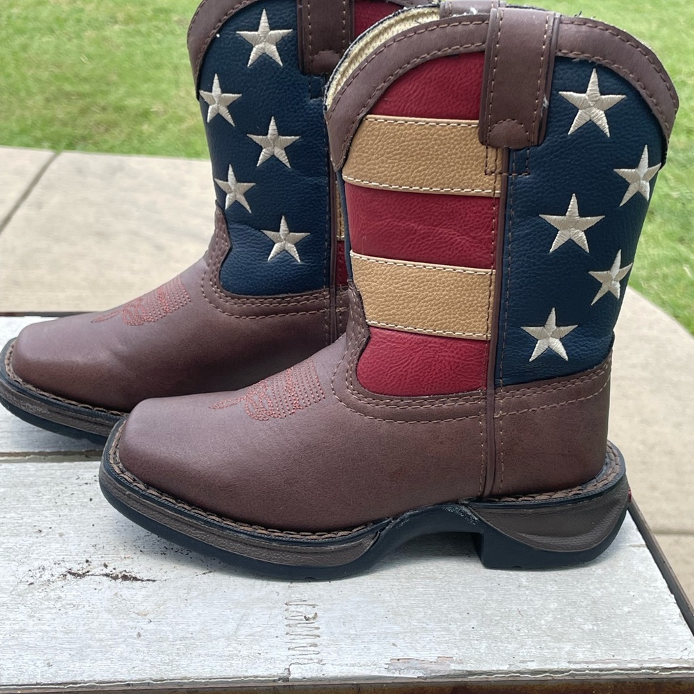 Durango Patriotic Brown and Red Western Boots